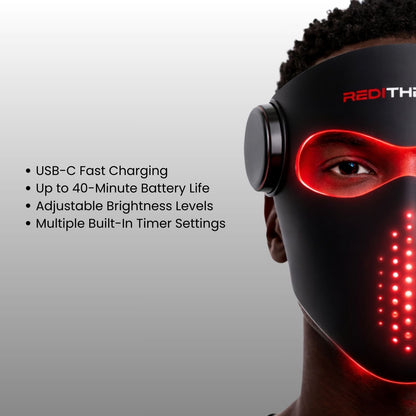 Red Light Therapy Face Mask - Battery Powered