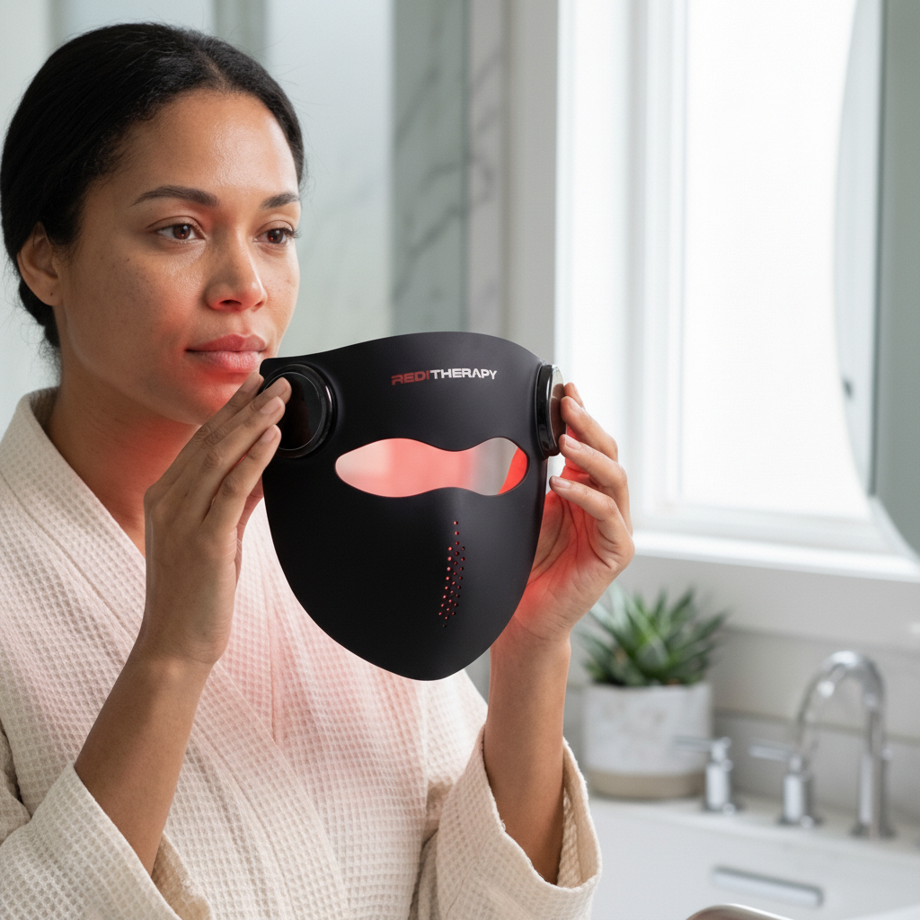 Red Light Therapy Face Mask - Battery Powered